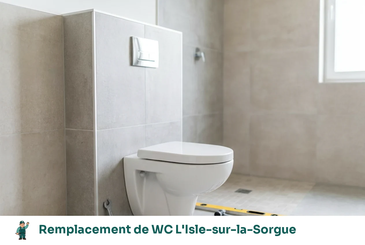 Remplacement de WC à L'Isle-sur-la-Sorgue