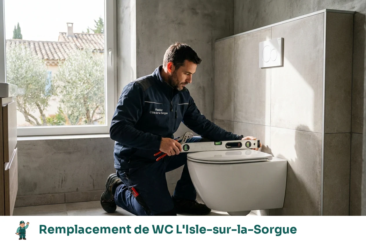 Remplacement de WC à L'Isle-sur-la-Sorgue
